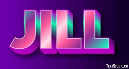 Jill Text Effect and Logo Design Name