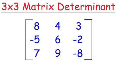 Formula to find the determinant of a 3x3 matrix