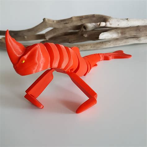 Red Bluster the Sea Beast 3D STL Print-in-place No Support Flexi - Etsy