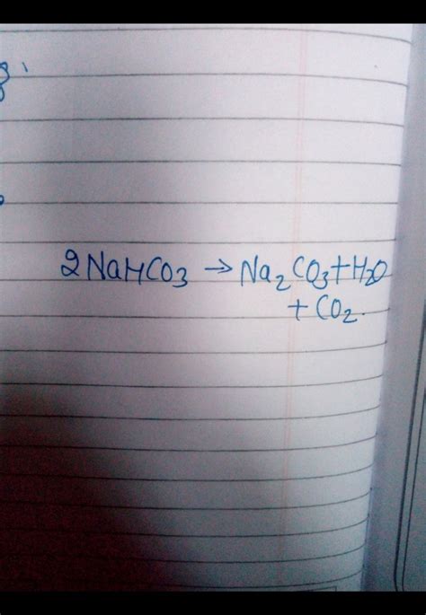 Balance this equation NaHCO3----- Na2Co3+H2o+Co2 - Science - Chemical ...