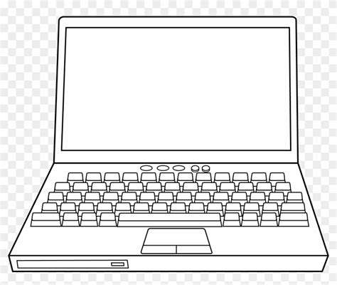 Laptop Computer Clipart - Laptop Coloring Black And White, HD Png ...