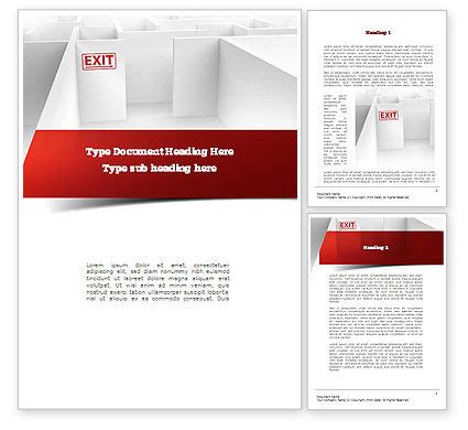 Exit Sign Word Templates Design, Download now | PoweredTemplate.com