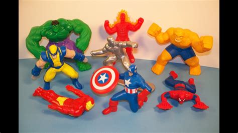 2010 MARVEL HEROES SET OF 8 McDONALD'S HAPPY MEAL KID'S TOY'S VIDEO ...