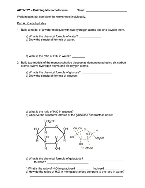 Building molecules activity