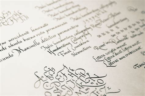 italic handwriting on Behance