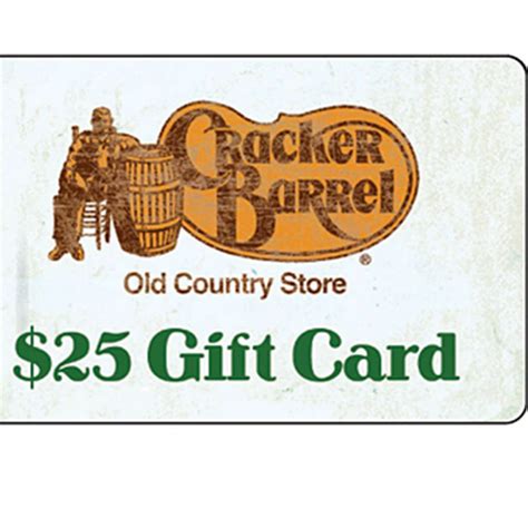 Cracker Barrel Old Country Store $25 Gift Card | Gift Cards | Food ...