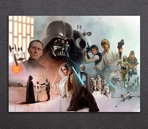 1 Piece Wall Art Picture Art Star Wars Movie Characters Canvas Sith ...