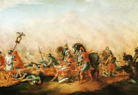 The Death of paulus Aemilius at the Battle of Cannae 1773 Painting ...