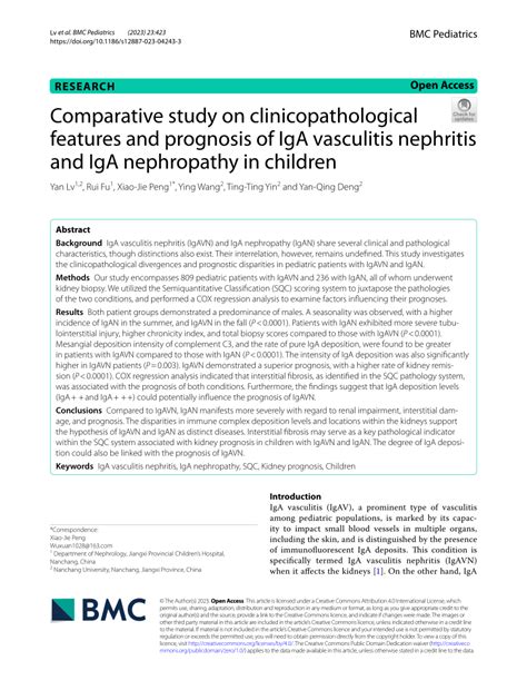 (PDF) Comparative study on clinicopathological features and prognosis ...