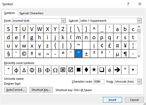 How to Insert or Type the Degree Symbol in Word (5 Ways to Insert °)