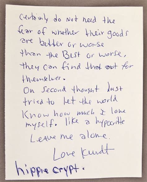 Lot Detail - Kurt Cobain Handwritten and Signed "Kurdt" Letter