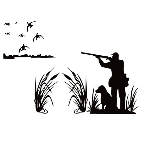 Duck Hunting Silhouette Decals