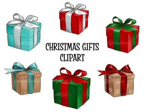 Gift Box Clipart Christmas Presents Clipart Holiday Gift Clipart ...