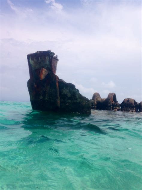 San Blas islands. A sunken ship that people can snorkel around. I ...