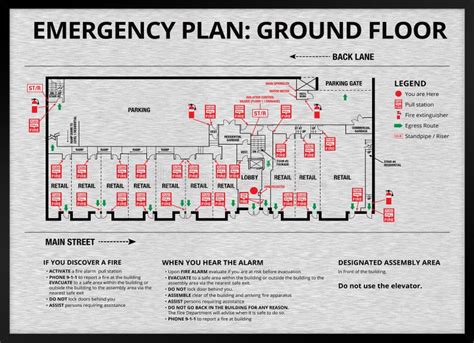 Emergency Plan or Egress Plan. Stock Image - Image of exits, escape ...