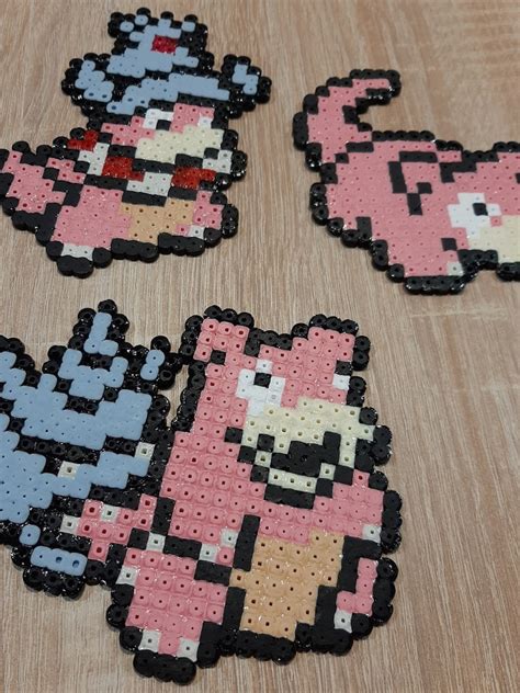 Pokémon / Pixel art / Hama Beads / slowpoke / slowbro / - Etsy España