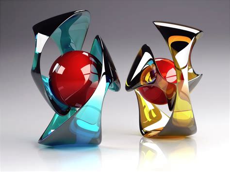 modern art glass sculpture