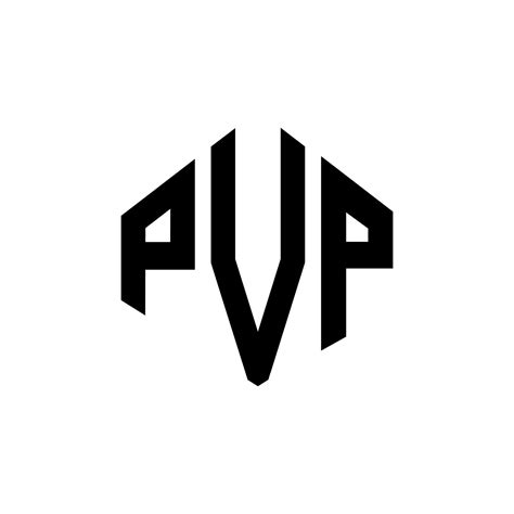 PVP letter logo design with polygon shape. PVP polygon and cube shape ...