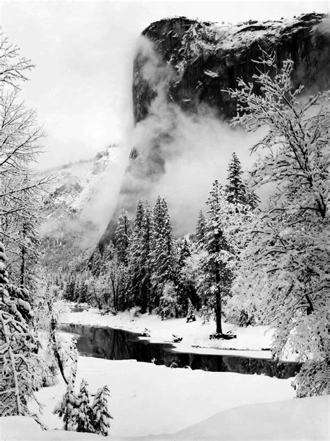 Ansel Adams - El Capitan, Winter, Yosemite Valley, California at ...