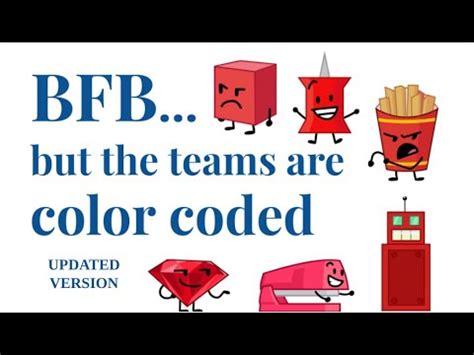 BFB but the Teams are Color Coded (Updated Version) - YouTube