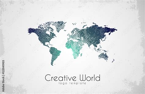 World map logo. Creative world design. Creative logo Stock Vector ...