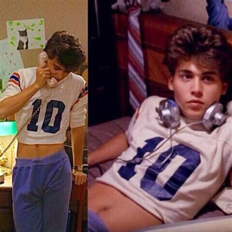 Johnny Depp wearing a crop top in Nightmare on Elm Street, 1984 Bauch ...