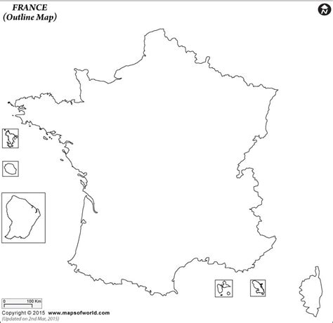 Outline Map of France | France Blank Map