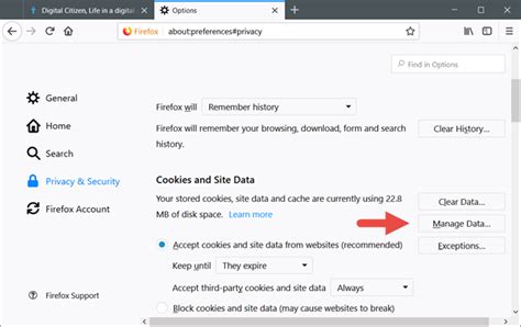 How to view and remove the cookies stored in Mozilla Firefox | Digital ...