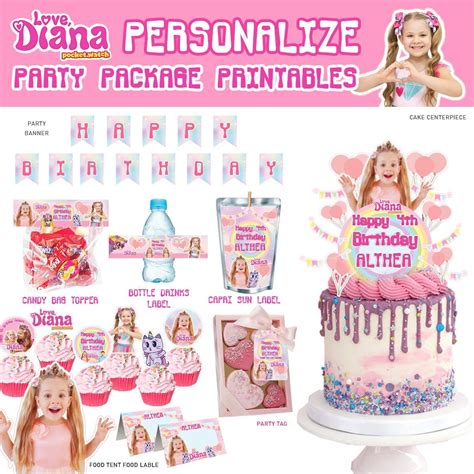 Diana and Roma Love Diana Kids Diana Show Printable Party | Etsy