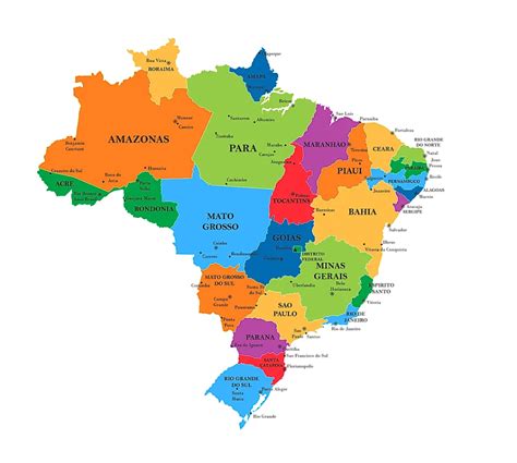 Brazil Maps & Facts | Brazil map, States of brazil, South america map