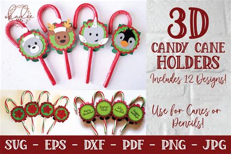 Candy Cane Holder Svg | Design Bundles