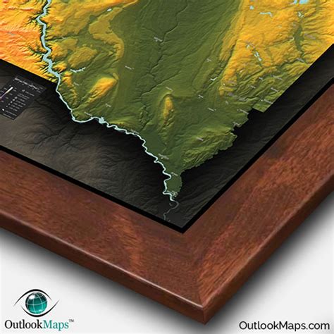 South Dakota Topography Map | Physical Terrain in Bold Colors