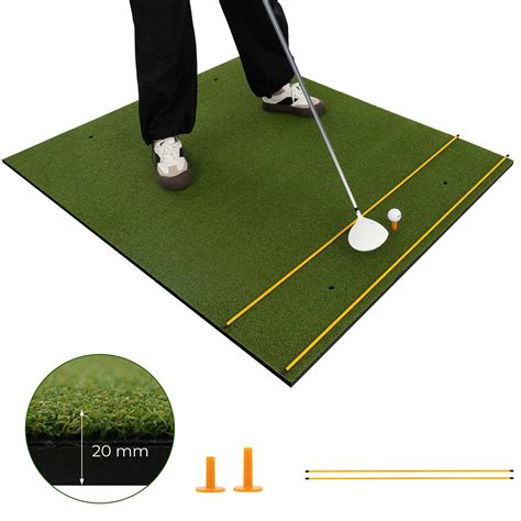 Costway 5 x 4 FT Golf Hitting Mat Artificial Indoor Outdoor Turf Golf ...