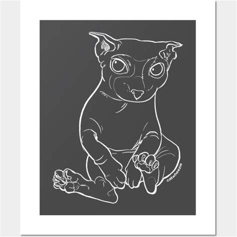 Bingus Cat White Line - Bingus - Posters and Art Prints | TeePublic