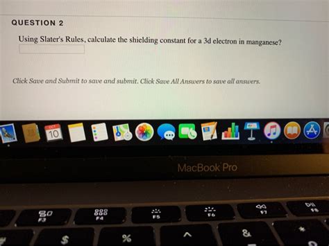 Solved QUESTION 2 Using Slater's Rules, calculate the | Chegg.com