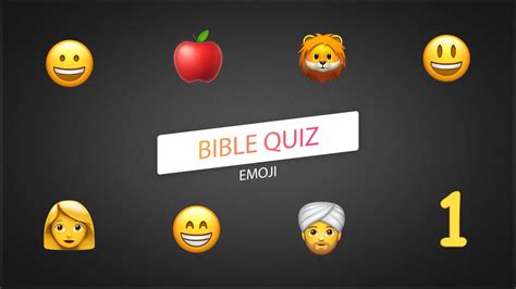 The Bible EMOJI Quiz. Part 1 - YouTube