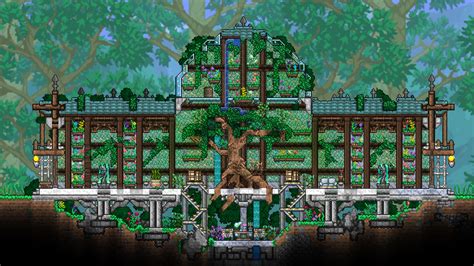 Just finished my herb greenhouse build for my master mode playthrough ...