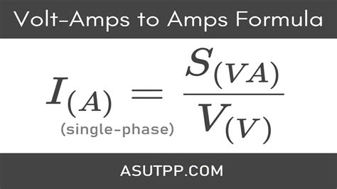 Volt-amps (VA) to amps (A) Conversion Calculator - Asutpp