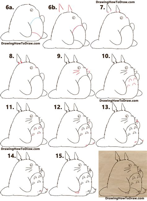 How to Draw Totoro from My Neighbor Totoro – Easy Step by Step Drawing ...