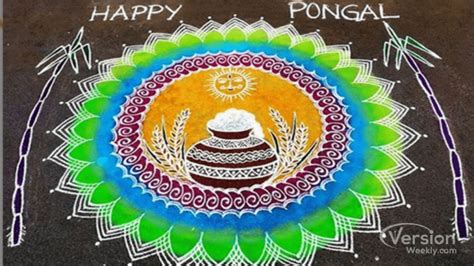 Bhogi 2022 Muggulu, Pot Rangoli, Kolam with Dots, Wishes, Greeting ...