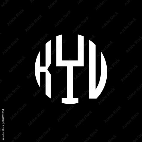 KYU letter logo design. KYU modern letter logo with black background ...