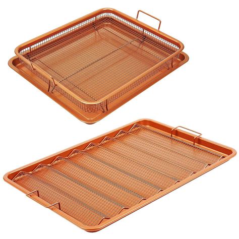 Copper Chef 4-Piece XL Bacon Crisper oven air fryer pan set - Walmart ...