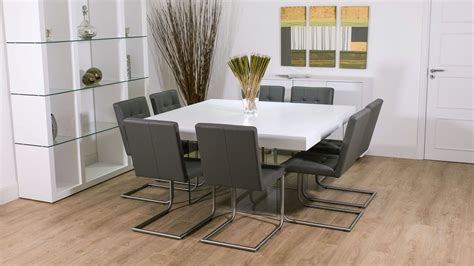 Modern Square Glass Dining Table For 8 : It is perfect for dining room ...