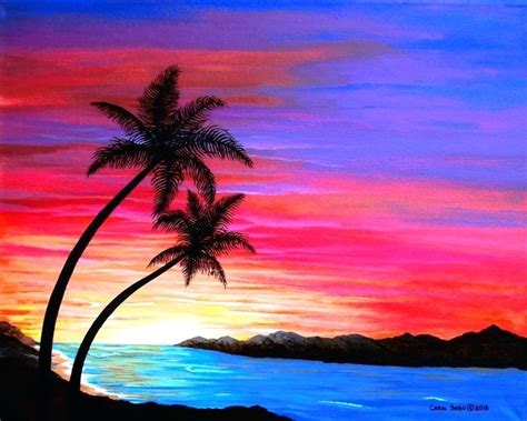 Sunset Drawing Oil Pastel at PaintingValley.com | Explore collection of ...