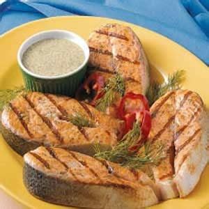 Grilled Salmon Steaks Recipe | Taste of Home