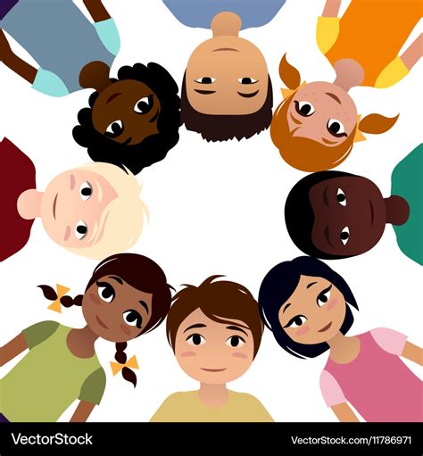 Peace children of different ethnicity friendship Vector Image