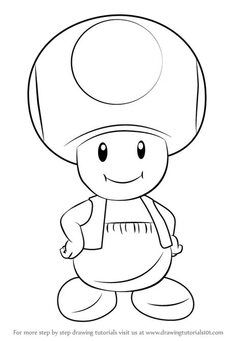 Learn How to Draw Toad from Super Mario (Super Mario) Step by Step ...