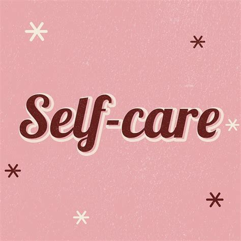 Self-care retro word typography pink | Free Photo - rawpixel