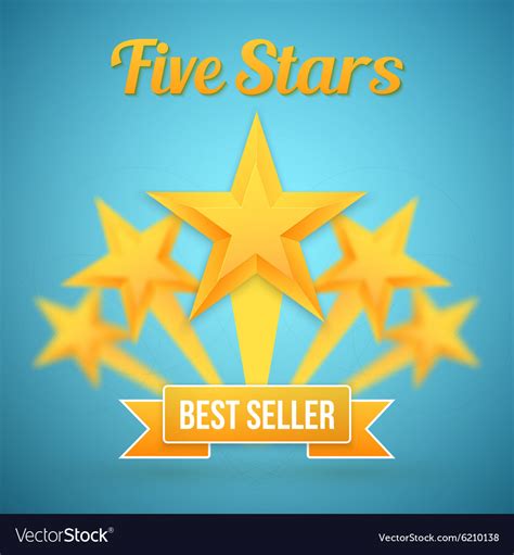 Set of gold stars icon five Royalty Free Vector Image