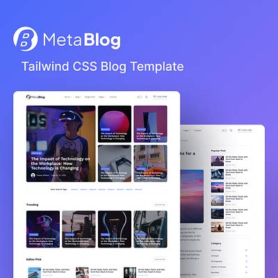 Tailwind Blog Templates designs, themes, templates and downloadable ...